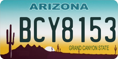 AZ license plate BCY8153