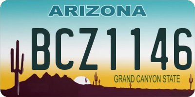 AZ license plate BCZ1146