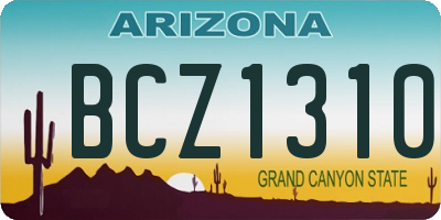 AZ license plate BCZ1310