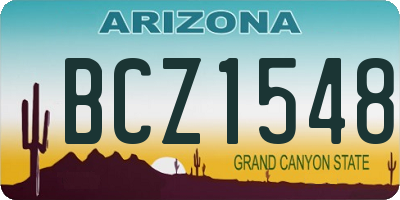 AZ license plate BCZ1548