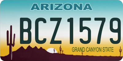 AZ license plate BCZ1579