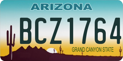 AZ license plate BCZ1764