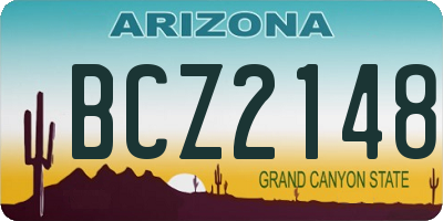 AZ license plate BCZ2148