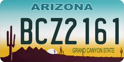 AZ license plate BCZ2161