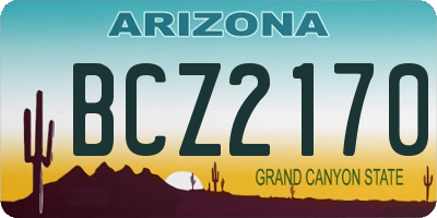 AZ license plate BCZ2170