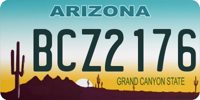 AZ license plate BCZ2176