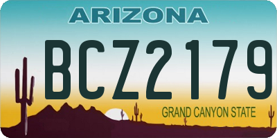 AZ license plate BCZ2179