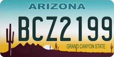 AZ license plate BCZ2199