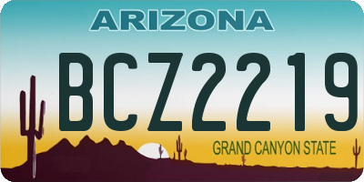 AZ license plate BCZ2219