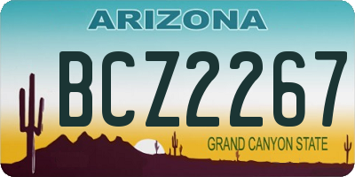 AZ license plate BCZ2267