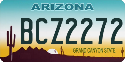 AZ license plate BCZ2272