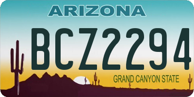 AZ license plate BCZ2294