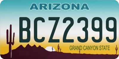 AZ license plate BCZ2399