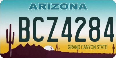 AZ license plate BCZ4284