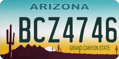 AZ license plate BCZ4746