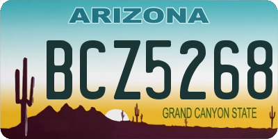 AZ license plate BCZ5268