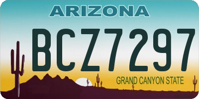 AZ license plate BCZ7297