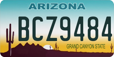 AZ license plate BCZ9484