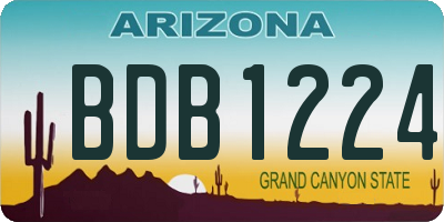 AZ license plate BDB1224