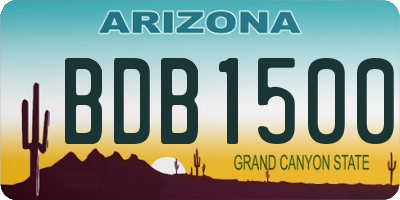 AZ license plate BDB1500