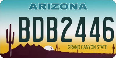 AZ license plate BDB2446