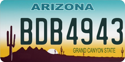 AZ license plate BDB4943