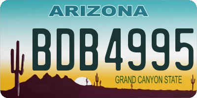 AZ license plate BDB4995