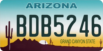 AZ license plate BDB5246