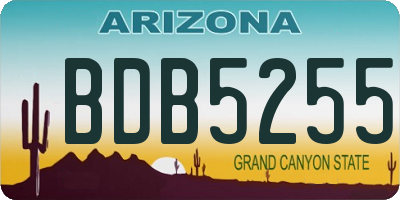 AZ license plate BDB5255