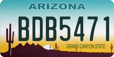 AZ license plate BDB5471