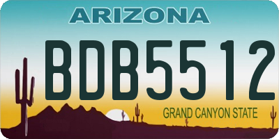 AZ license plate BDB5512