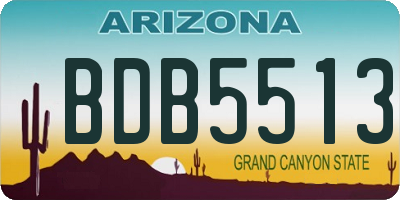 AZ license plate BDB5513