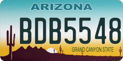 AZ license plate BDB5548