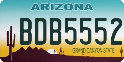 AZ license plate BDB5552