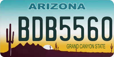 AZ license plate BDB5560