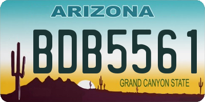 AZ license plate BDB5561