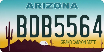 AZ license plate BDB5564