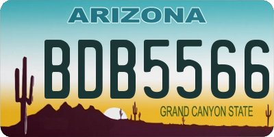 AZ license plate BDB5566