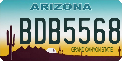 AZ license plate BDB5568