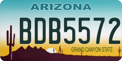 AZ license plate BDB5572