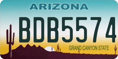 AZ license plate BDB5574