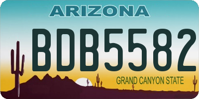 AZ license plate BDB5582