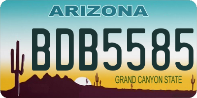 AZ license plate BDB5585