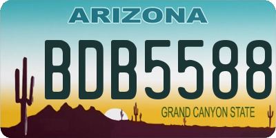 AZ license plate BDB5588