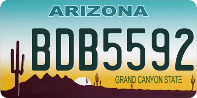 AZ license plate BDB5592