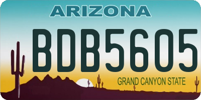 AZ license plate BDB5605