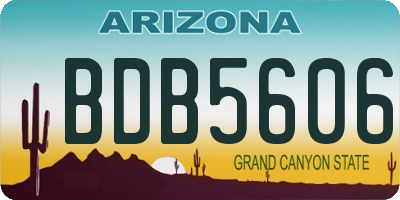 AZ license plate BDB5606