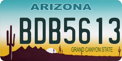 AZ license plate BDB5613