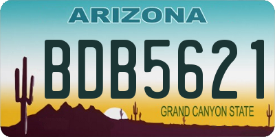 AZ license plate BDB5621