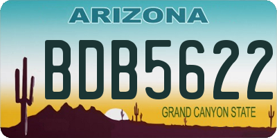 AZ license plate BDB5622